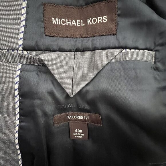 Michael Kors Gray Sport Coat Blazer‎ 40R Tailored Fit - Picture 4 of 9